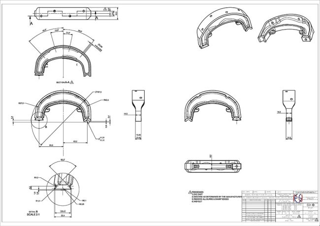 Brake Shoes Drawing